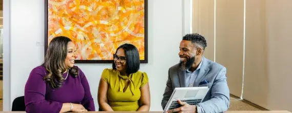 Group of diverse people collaborating