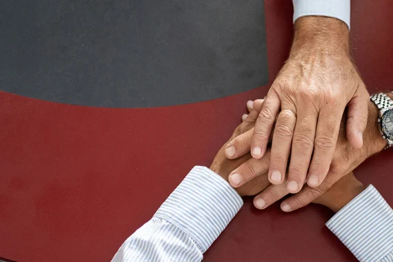 holding hands