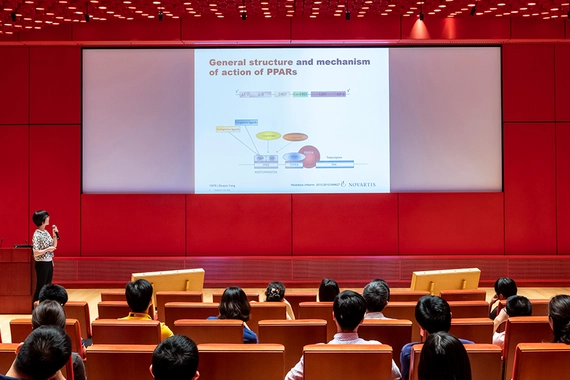 presentation in auditorium