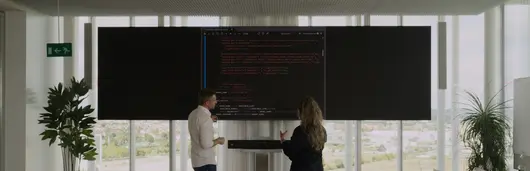 Max and colleague at work in Basel